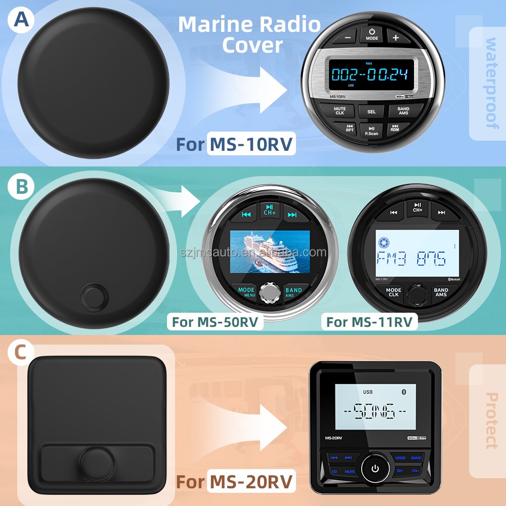 JMC Soft Protector for Boat Marine Audio Marine Protective Cover for Boat Waterproof Silicon Cover for MP3 MP5